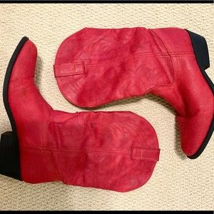Red cowboy boots